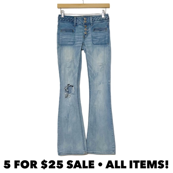 American Eagle Outfitters Denim - American Eagle Distressed Artist Flare Jeans